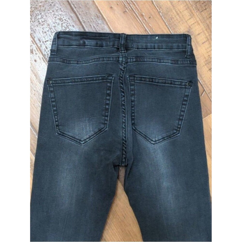 Judy Blue Skinny Raw Hem Black Jeans Women's 25